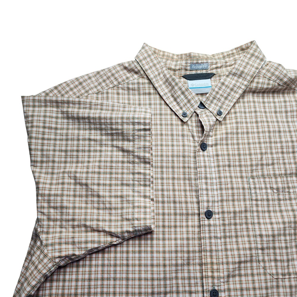 Columbia Men's Plaid Short Sleeve Button Down Shirt‎ Regular Fit XXL